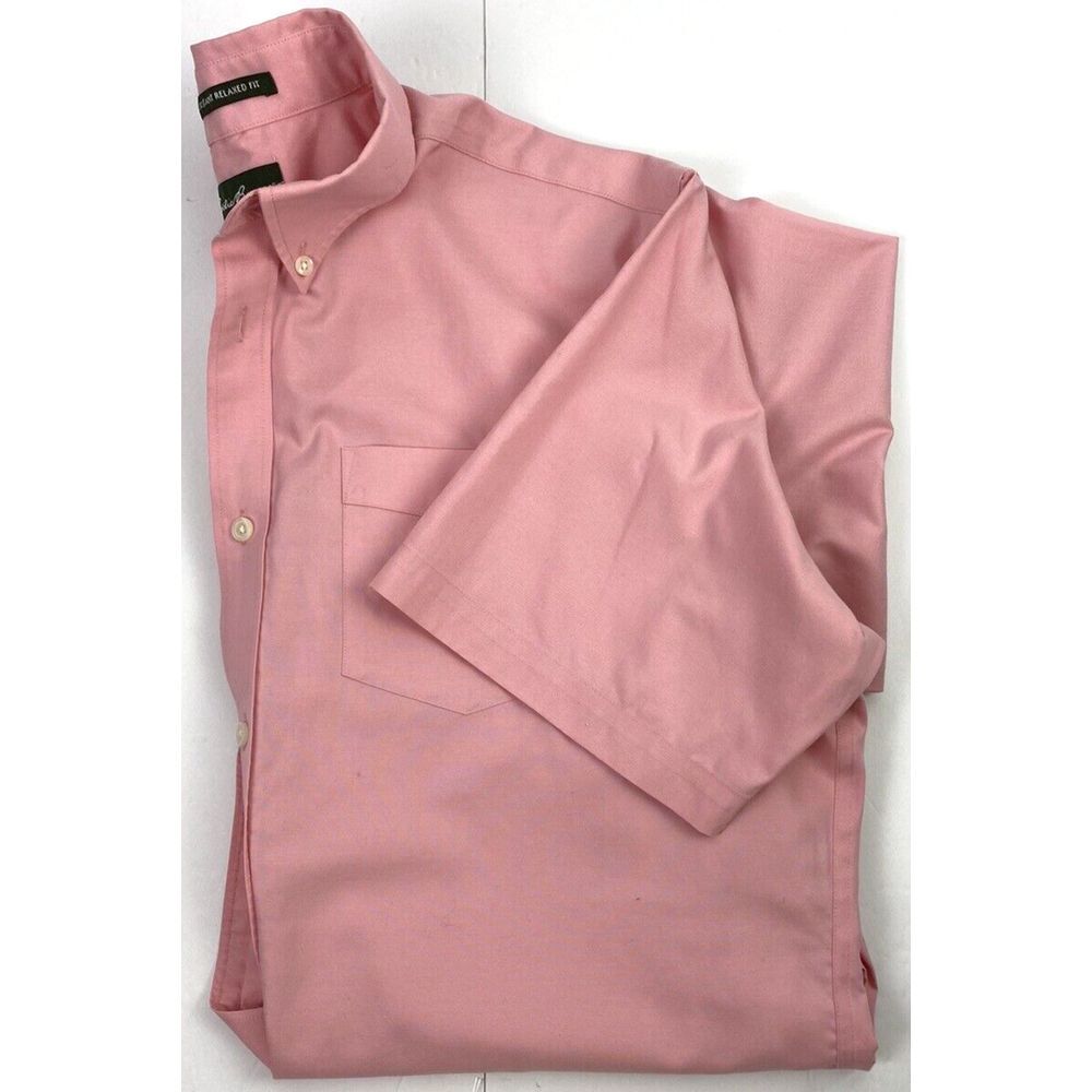 Eddie Bauer Shirt Men's L Button Up Short Sleeve Relaxed Fit Casual Shirt